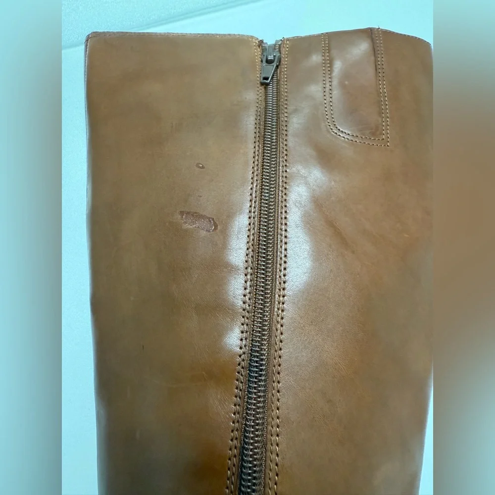 Naturalizer Kelso leather wide calf high shaft boots in cinnamon size 5.5m 6m 9 - Picture 3 of 6